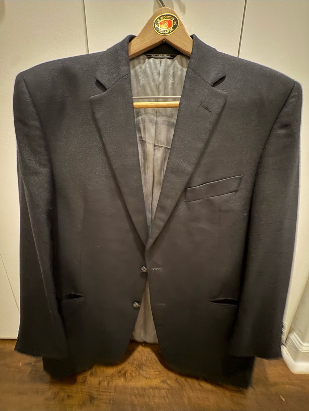 Men's Black Two-Button Blazer